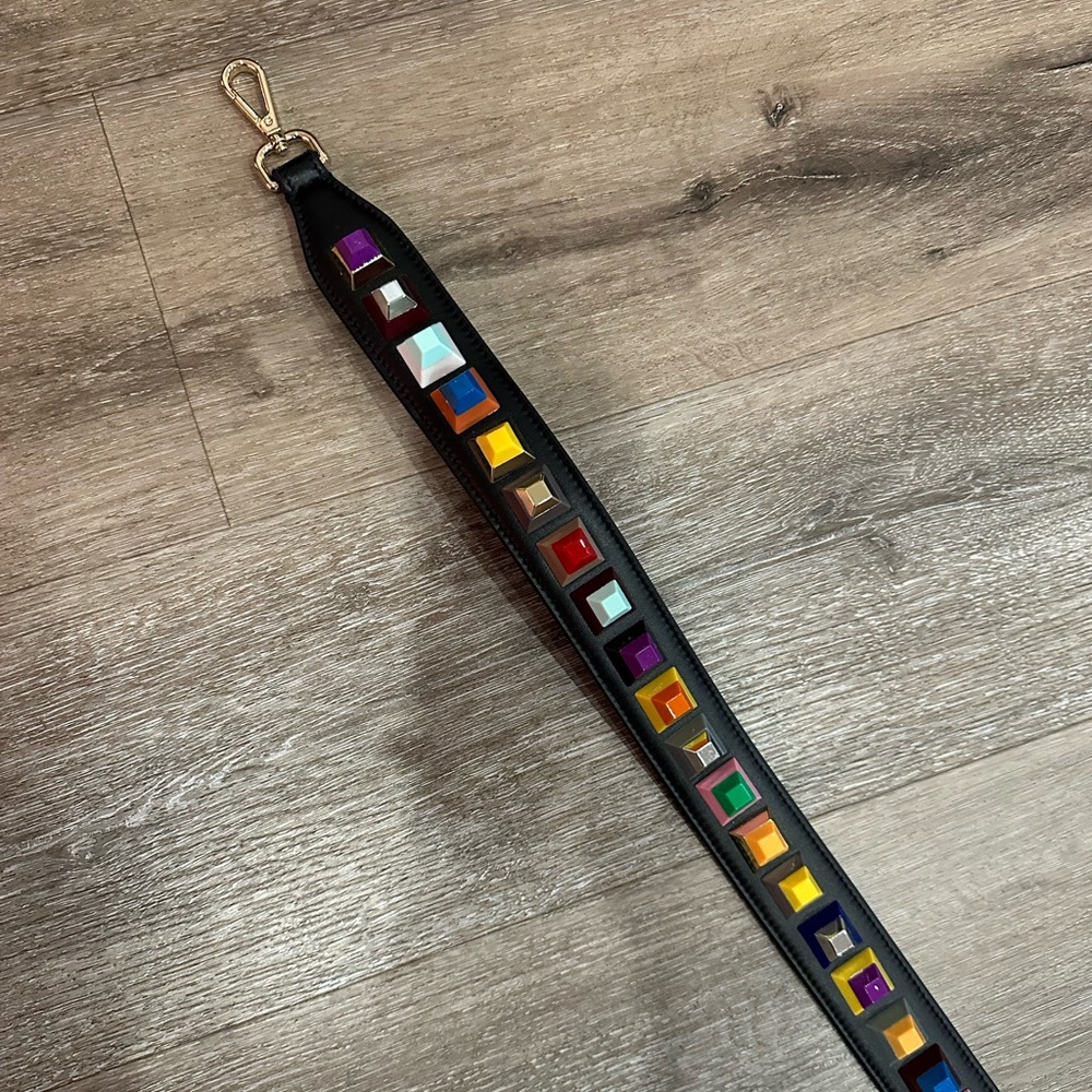 Multi color purse strap. 40.5” in length